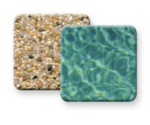 PebbleTec The Original Sample Finish with water color - Sandy Beach